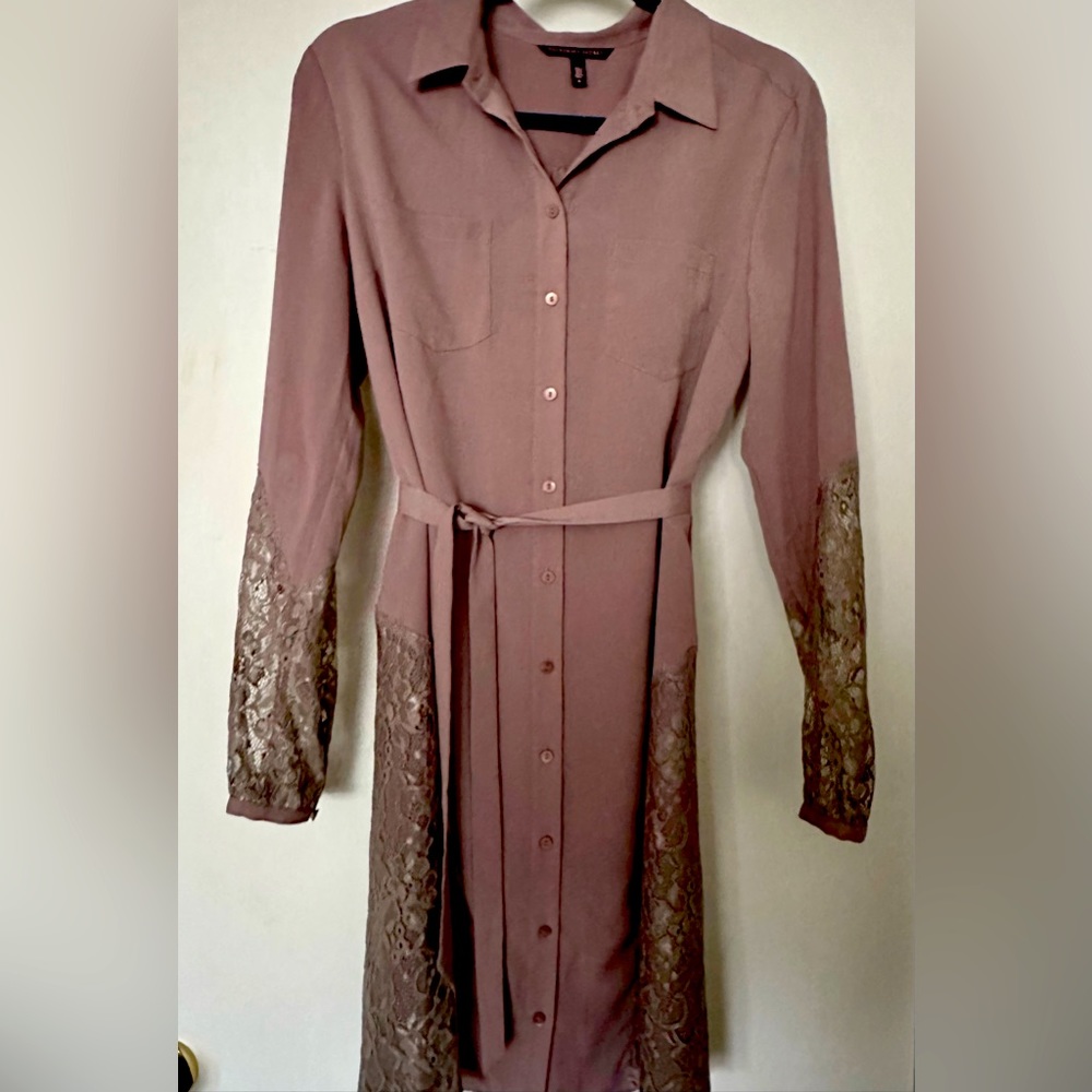 Lace Shirt Dress